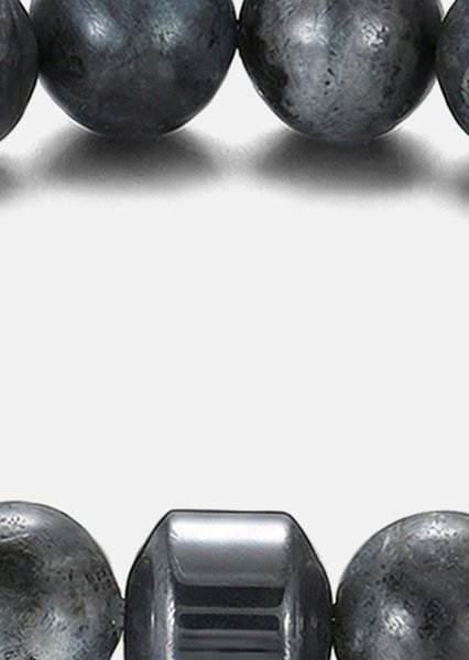 Perlearmbånd Obsidian Charm