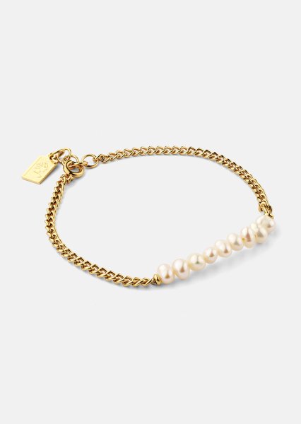Armbånd Golden Pearl Chain - 18k Gold Plated