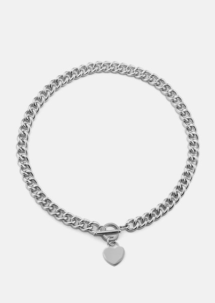 Luxe Circle Charm Necklace - Silver Plated