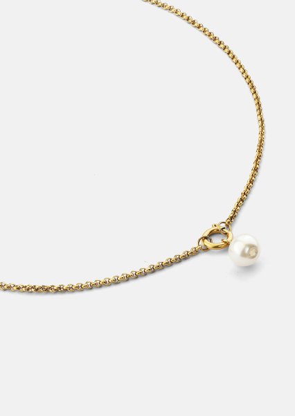 Halskjede Opal Circle Necklace- 18k Gullbelagt