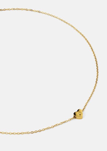 Halskjede Heart Letter A-N - 18k Gold Plated