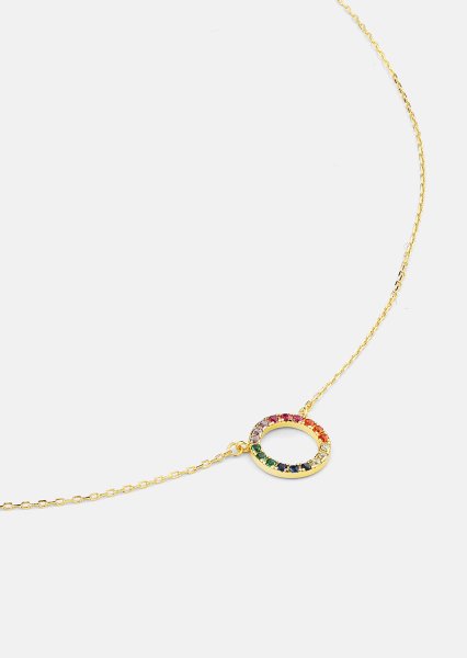 Halskjede Color Whisper- 18k Gullbelagt