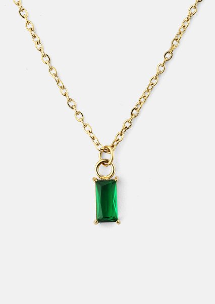 Halskjede Emeraldis - 18k Gullbelagt