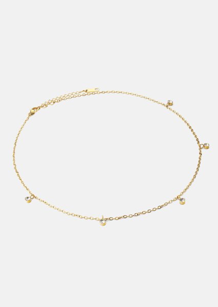 Halskjede Luna Drops - 18k Gullbelagt