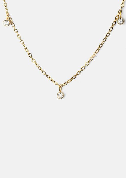 Halskjede Luna Drops - 18k Gullbelagt