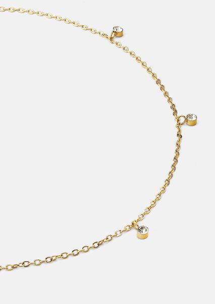 Halskjede Luna Drops - 18k Gullbelagt
