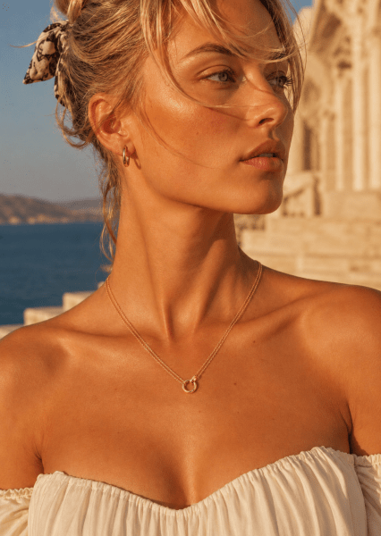Halskjede Orbit – 18k Gullbelagt