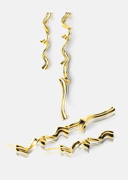 Øredobb Flow - 18k Gold Plated