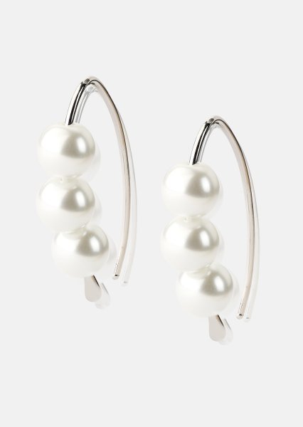 Øredobb Pearl Arc - Silver Plated