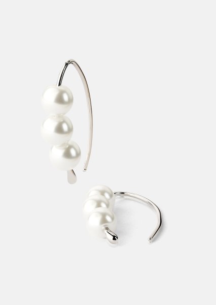 Øredobb Pearl Arc - Silver Plated
