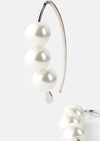 Øredobb Pearl Arc - Silver Plated