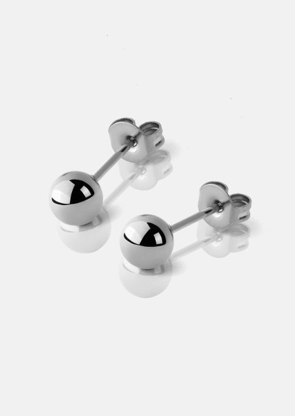Timeless Orb Earrings - Silver steel