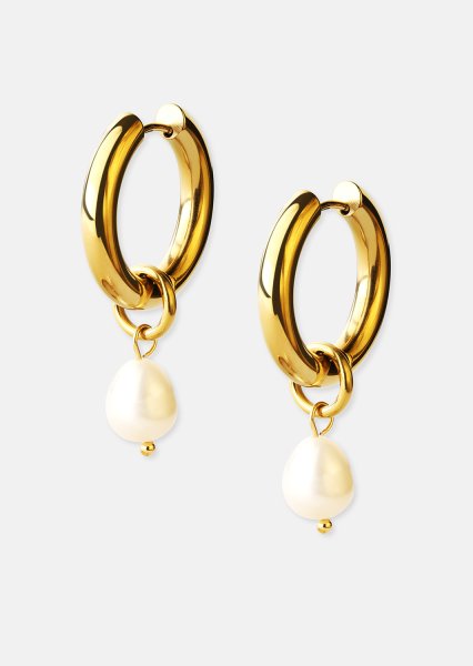Øredobb Pearl Drop - 18k Gold Plated
