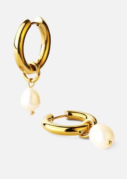 Øredobb Pearl Drop - 18k Gold Plated