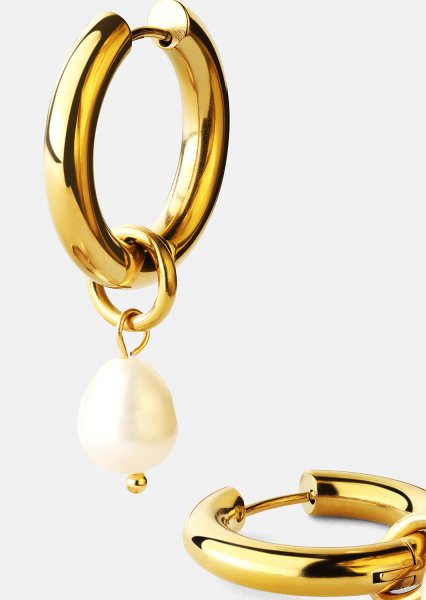 Øredobb Pearl Drop - 18k Gold Plated