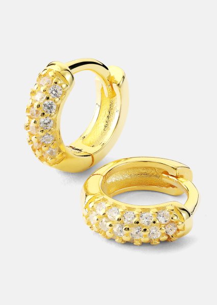 Øredobb Shimmer Hoops - 18k Gullbelagt
