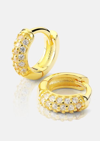 Øredobb Shimmer Hoops - 18k Gullbelagt
