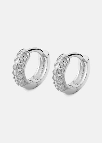 Øredobb Shimmer Hoops - Sølvbelagt