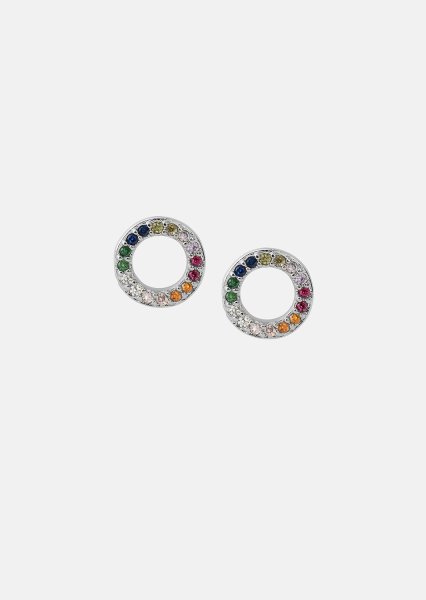 Øredobber Prism Halo - Silverplated
