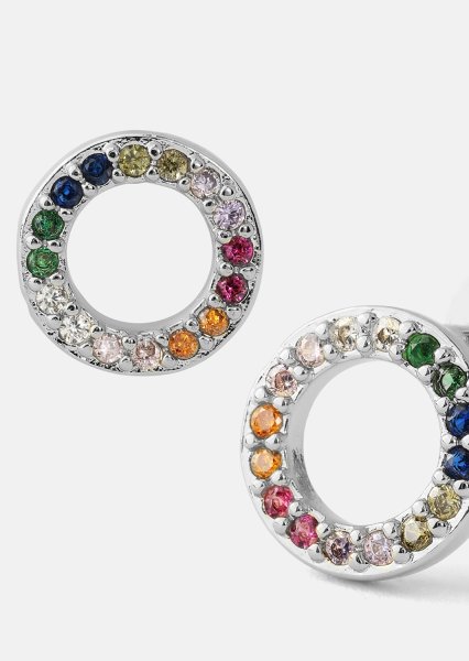 Øredobber Prism Halo - Silverplated