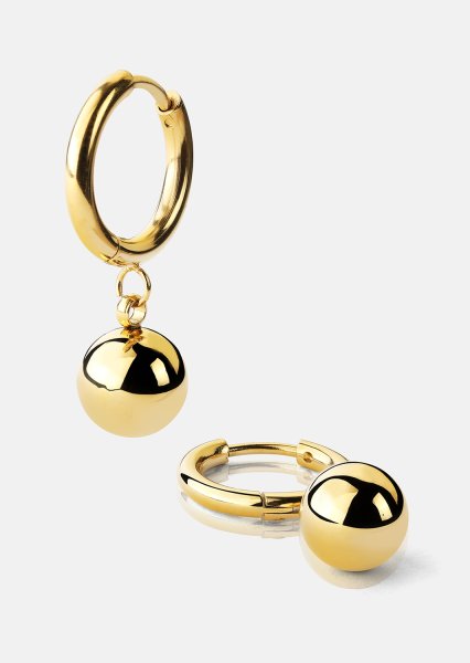 Ørepynt Golden Orbit Hoops - 18k Gold Plated