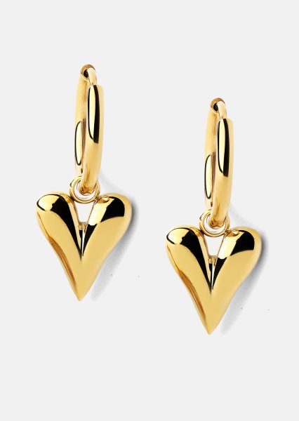 Øredobber Heart Drop - 18k Gold Plated
