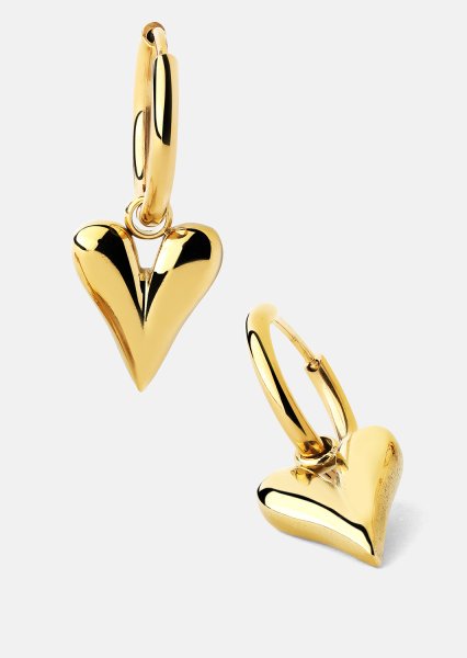 Øredobber Heart Drop - 18k Gold Plated