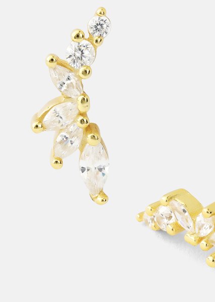 Øredobber Leaf Studs - 18k Gold Plated