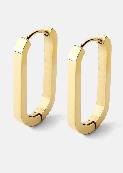 Øredobb Edge Hoops- 18k Gullbelagt