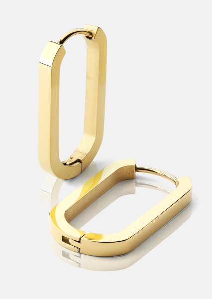 Øredobb Edge Hoops- 18k Gullbelagt