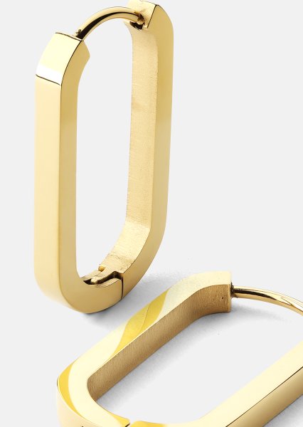 Øredobb Edge Hoops- 18k Gullbelagt