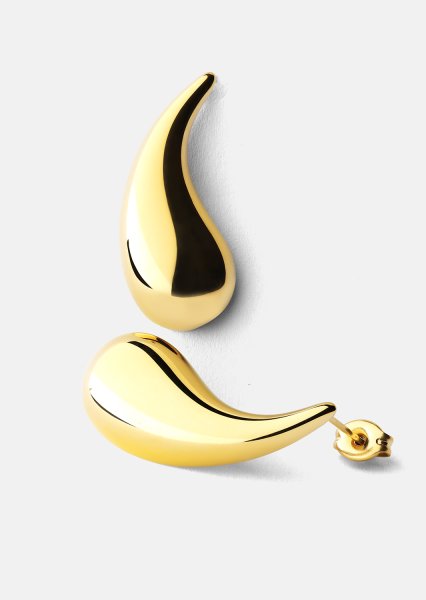  Øredobber Skulpturala Droppar – 18k Gold Plated
