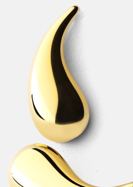  Øredobber Skulpturala Droppar – 18k Gold Plated