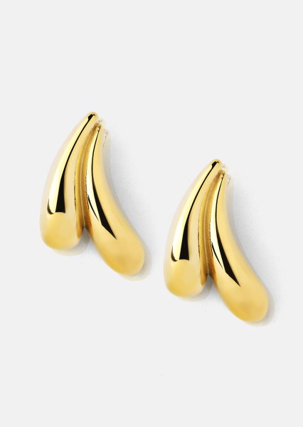  Øredobber Flow Curve – 18k Gold Plated