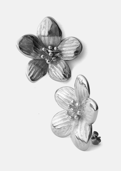 Øredobber Flora Shine – Silver Plated