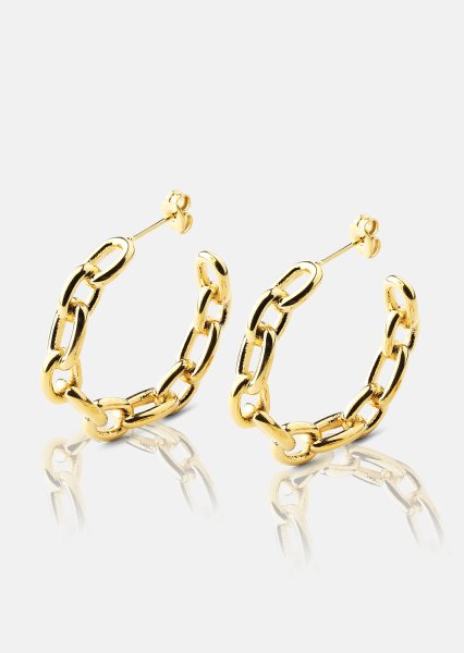 Øredobb Chain Bold - 18k Gullbelagt