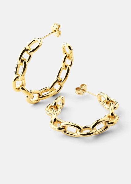 Øredobb Chain Bold - 18k Gullbelagt