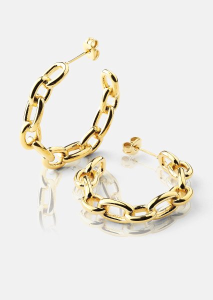 Øredobb Chain Bold - 18k Gullbelagt