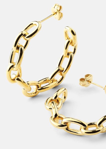 Øredobb Chain Bold - 18k Gullbelagt