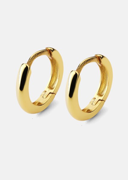 Øredobber Mini Hoops - 18k Gullbelagte