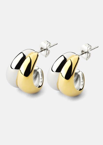  Ørepynt Dual Wave - 18k Gold Plated