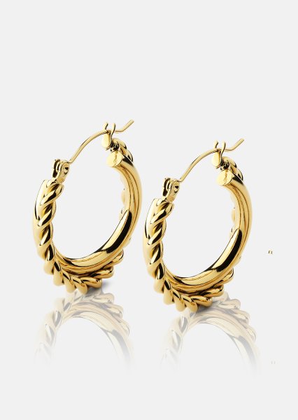 Øredobber Twist Elegance – 18k Gullbelagte