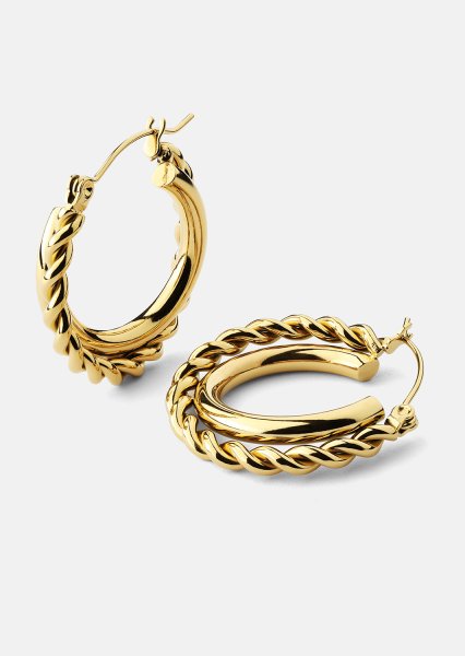 Øredobber Twist Elegance – 18k Gullbelagte