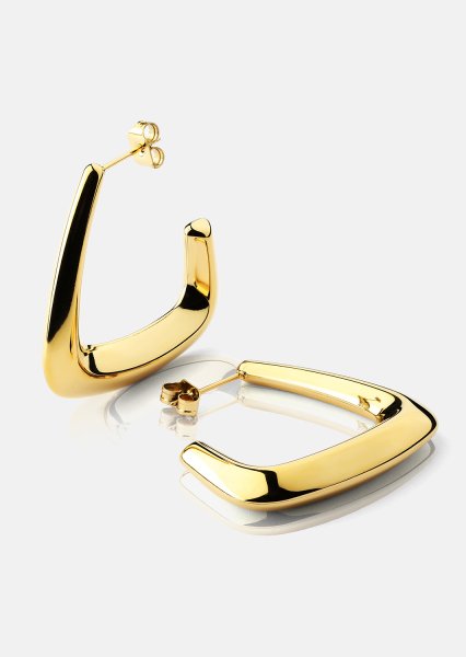 Øredobber Bold Curve – 18k Gullbelagte