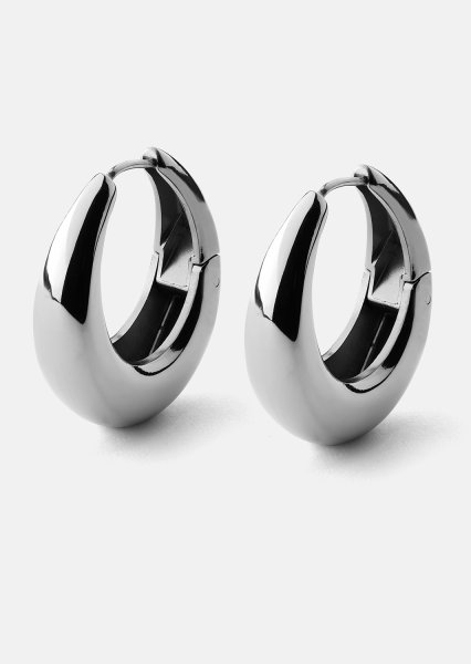 Øredobber Bold Curve – Sølvbelagte