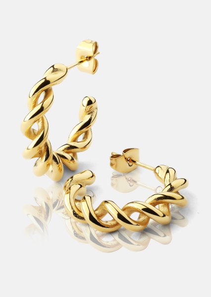 Øredobb Twist of Gold - 18k Gullbelagt