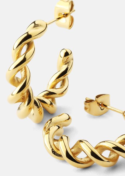 Øredobb Twist of Gold - 18k Gullbelagt