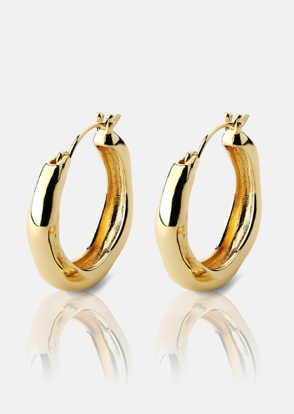 Øredobb Mila Hoops - 18k Gullbelagt
