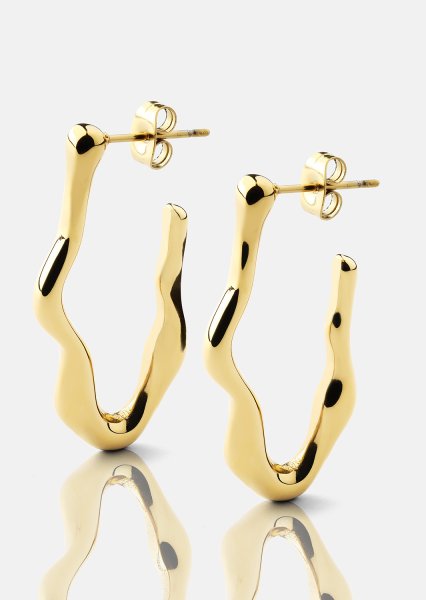Flow Øredobber – 18k Gullbelagte