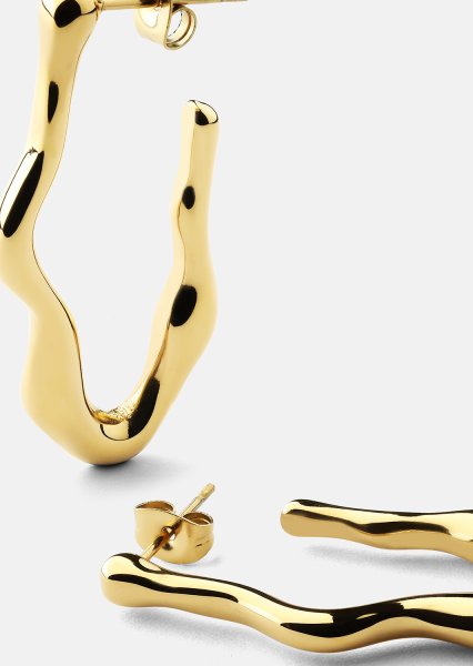 Flow Øredobber – 18k Gullbelagte